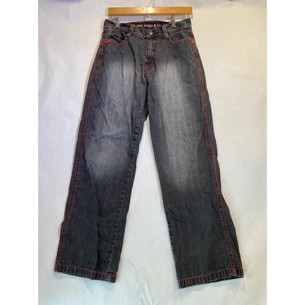 Grey Five Jungle & Co Jeans Red Contrast Stitch Y2K 28 Mens